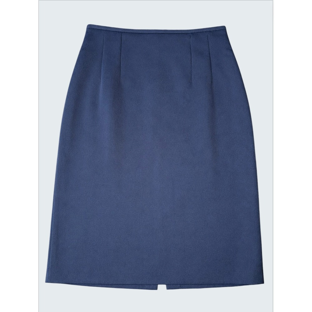Liz Claiborne Petite Navy Blue Pencil Skirt Size 6P Lined Back Vent Professional